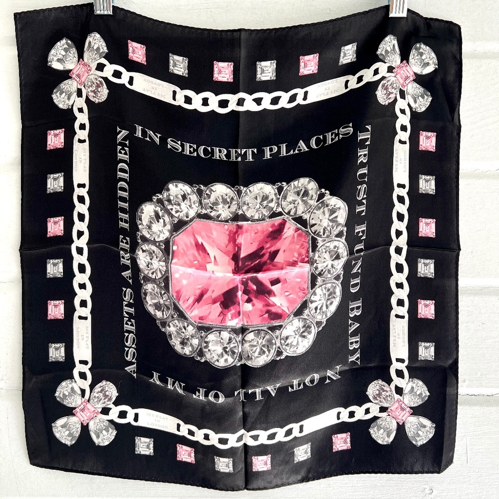 My Flat in London Black and Pink Scarf